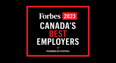 Text: Forbes 2023 Canada's Best Employers - Powered by Statista