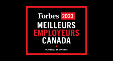 Text: Forbes 2023 Meilleurs employeurs Canada - Powered by Statista