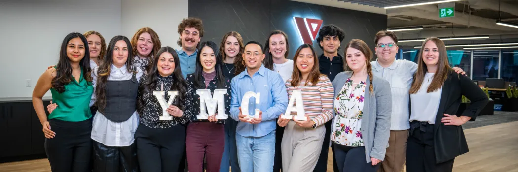 NYLAC committee members in a group shot at the YMCA Canada office