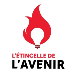 A flame with the words L'etincelle de l'avenir below