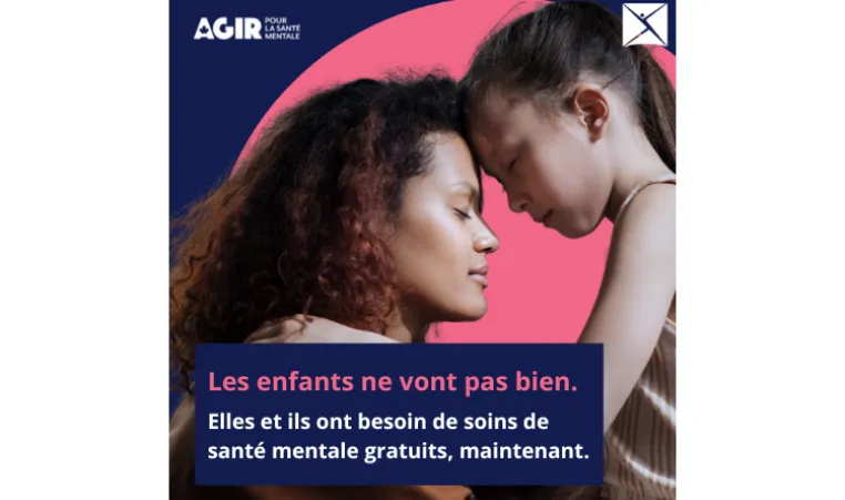 Les enfants ne vont pas bien. Elles et ils ont besoin de soins de santé mentale gratuits, maintenant.