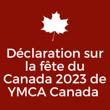 A maple leaf with the word Our Statement on Canada Day 2023 underneath